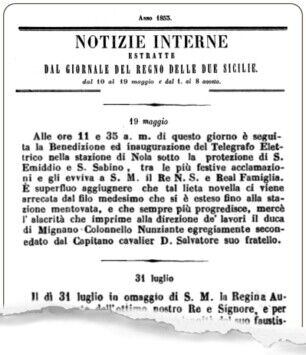 Inaugurazione stazioni Nola, Salerno e Avellino maggio - luglio 1853