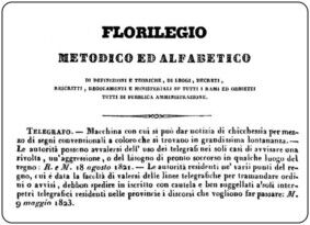 Definizione Telegrafo ottico 1823